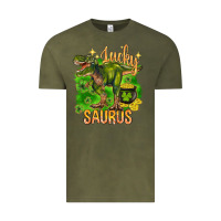 Vintage Olive St. Patrick's day lucky Saurus Vintage Tee - HowdyJamesFarm