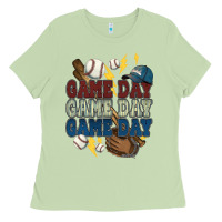Matcha Game Day lightning bolt Baseball Ladies Tee - HowdyJamesFarm