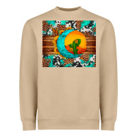 Mushroom sunflower desert cactus turquoise crescent Heavyweight Sweatshirt - Artiststas