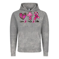 Cloud Rock Love Faith cure Breast Cancer Vintage Hoodie - FaDigitalArtStudio
