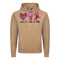 Vintage Coffee Love Faith cure Breast Cancer Vintage Hoodie - FaDigitalArtStudio