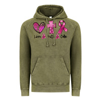 Vintage Olive Love Faith cure Breast Cancer Vintage Hoodie - FaDigitalArtStudio