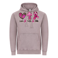 Vintage Zinc Love Faith cure Breast Cancer Vintage Hoodie - FaDigitalArtStudio