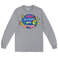 Heather Grey Cure ableism not Autism Long Sleeve Tee - FaDigitalArtStudio