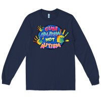 Navy Cure ableism not Autism Long Sleeve Tee - FaDigitalArtStudio