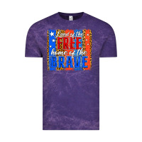 Land Of The Free Th Of July Brushstroke Vintage Tee | Teevron