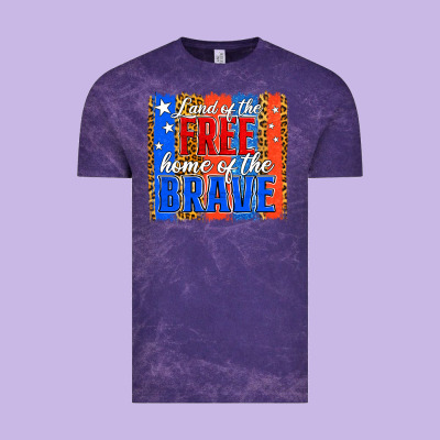 Land Of The Free Th Of July Brushstroke Vintage Tee Designed By Jasminsmagicworld
