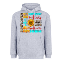 Heather Grey sunflower sunshine Heavyweight Hoodie - AdoDesignShop
