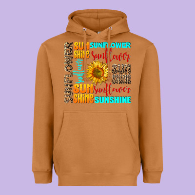 Sunflower Sunshine Heavyweight Hoodie Designed By Adodesignshop