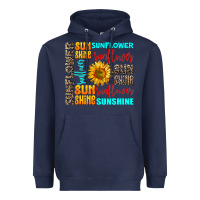 Navy sunflower sunshine Heavyweight Hoodie - AdoDesignShop