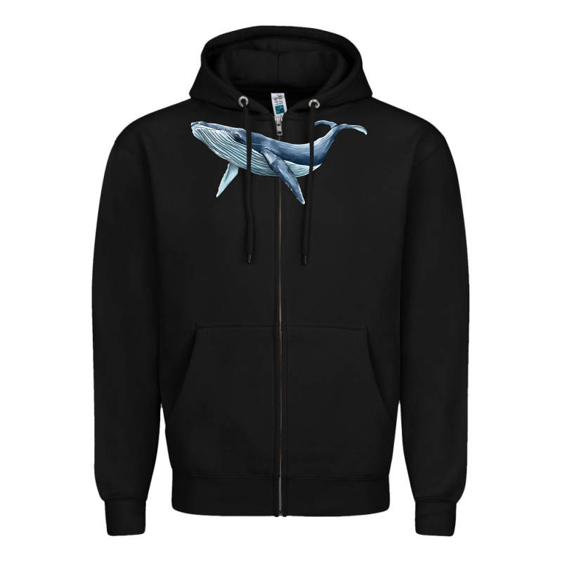 Humpback Whale Zipper Hoodie by BarkalooDesign | Teevron