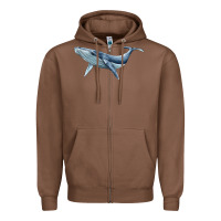 Chestnut humpback whale Zipper Hoodie - BarkalooDesign