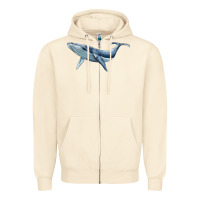Sandshell humpback whale Zipper Hoodie - BarkalooDesign