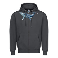 Smoke humpback whale Zipper Hoodie - BarkalooDesign