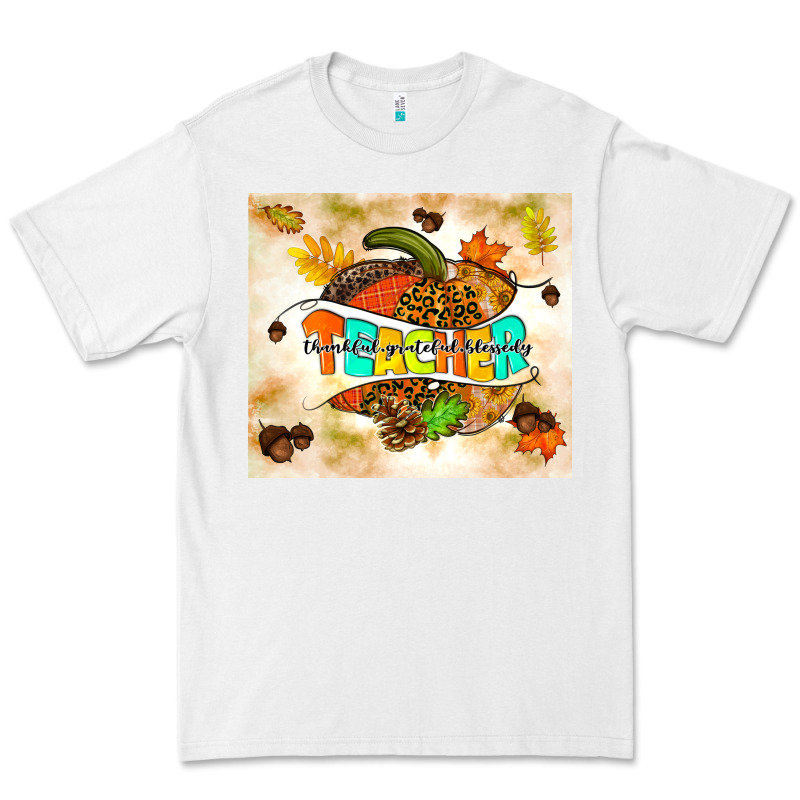 Fall Teacher Pumpkin Premium Tee by TumblerDesignByShophia | Teevron
