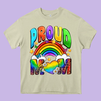 Proud Mom Heavy Core Tee Designed By Nancycooperartshop
