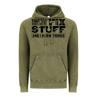 Vintage Olive that's what i do i fix stuff and i know things funny Vintage Hoodie - maiPhamDesign