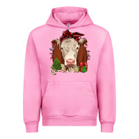 Fuchsia Pink Christmas Hereford Urban Hoodie - JahusDesignShop