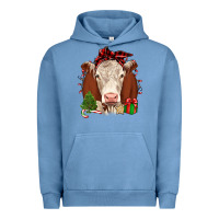 Pigment Pebble Blue Christmas Hereford Urban Hoodie - JahusDesignShop