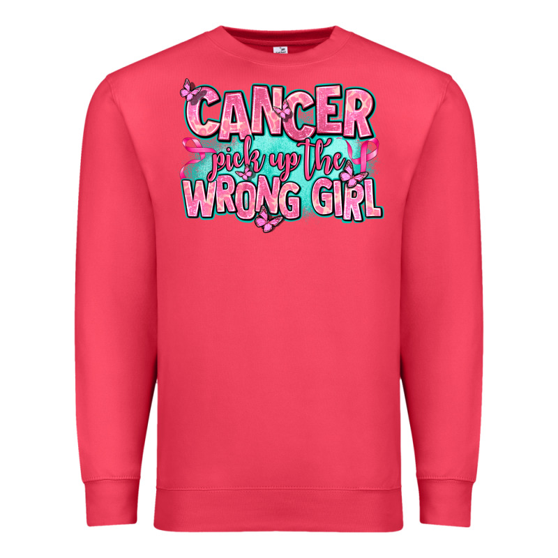 Cancer Pick Up The Wrong Girl Premium Sweatshirt by AdoDesignShop | Teevron