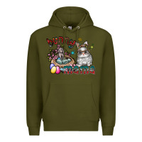 Army Green Bunny mama Premium Hoodie - CowhideDigitalArt
