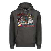 Charcoal Heather Bunny mama Premium Hoodie - CowhideDigitalArt