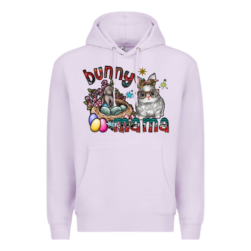 Bunny Mama Premium Hoodie by CowhideDigitalArt | Teevron