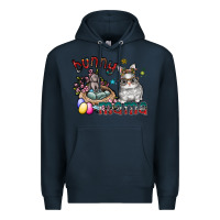 Navy Bunny mama Premium Hoodie - CowhideDigitalArt