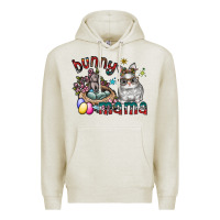Oatmeal Heather Bunny mama Premium Hoodie - CowhideDigitalArt