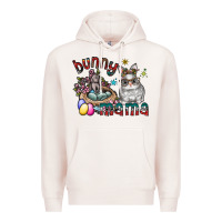 Pale Pink Bunny mama Premium Hoodie - CowhideDigitalArt