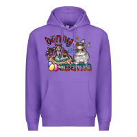 Purple Bunny mama Premium Hoodie - CowhideDigitalArt