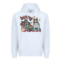 White Bunny mama Premium Hoodie - CowhideDigitalArt