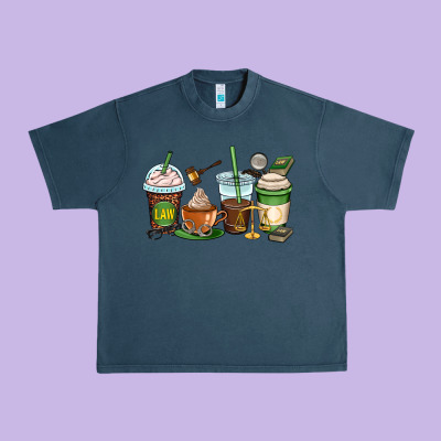 Lawyer Coffee Cups Urban Heavy Tee Designed By Oliviacreatesart