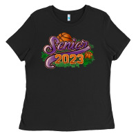 Black Senior 2023 basketball Ladies Tee - HowdyJamesFarm