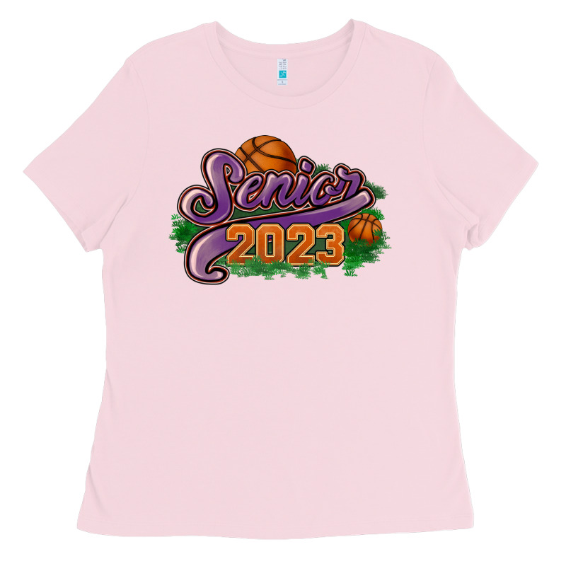 Senior 2023 Basketball Ladies Tee by HowdyJamesFarm | Teevron