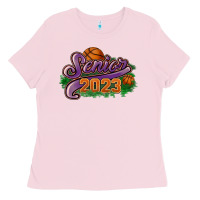 Bubblegum Pink Senior 2023 basketball Ladies Tee - HowdyJamesFarm