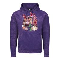 Cloud Purple Breast Cancer truck with pumpkins Vintage Hoodie - FaDigitalArtStudio