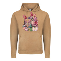 Vintage Camel Breast Cancer truck with pumpkins Vintage Hoodie - FaDigitalArtStudio