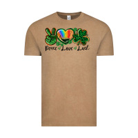 Vintage Coffee Peace love St. Patrick's Day Vintage Tee - CowGirlArtShop