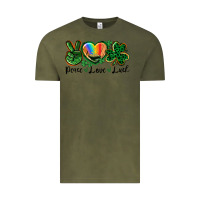 Vintage Olive Peace love St. Patrick's Day Vintage Tee - CowGirlArtShop