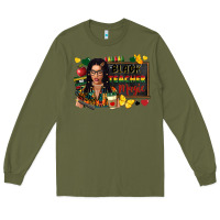 Army Green Juneteenth black teacher magic Long Sleeve Tee - FaDigitalArtStudio