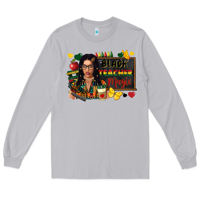Juneteenth Black Teacher Magic Long Sleeve Tee by FaDigitalArtStudio | Teevron