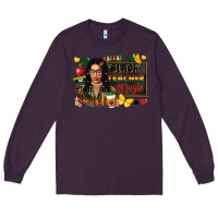 Plum Juneteenth black teacher magic Long Sleeve Tee - FaDigitalArtStudio