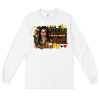 White Juneteenth black teacher magic Long Sleeve Tee - FaDigitalArtStudio