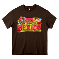 Chocolate Brown Viva Mexico Heavy Core Tee - texasbilliewilder