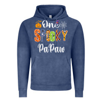 Vintage Denim grandpa family halloween matching shirts, one spooky papaw t shirt Vintage Hoodie - maiPhamDesign