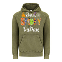 Vintage Olive grandpa family halloween matching shirts, one spooky papaw t shirt Vintage Hoodie - maiPhamDesign