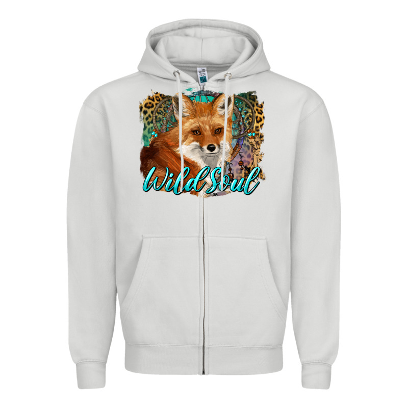 Wild Soul Fox With Dream Catcher Zipper Hoodie by BarkalooDesign | Teevron
