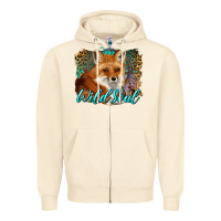 Sandshell wild soul fox with dream catcher Zipper Hoodie - BarkalooDesign