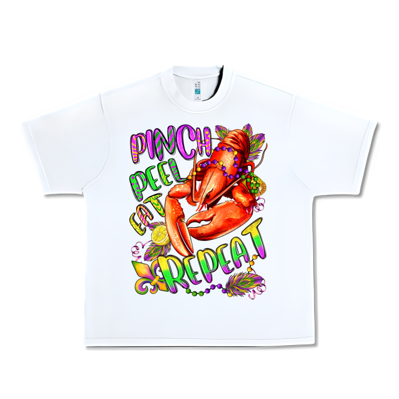 Pinch Peel Eat Repeat Mardi Gras Olivia Urban Heavy Tee by OliviaCreatesArt | Teevron